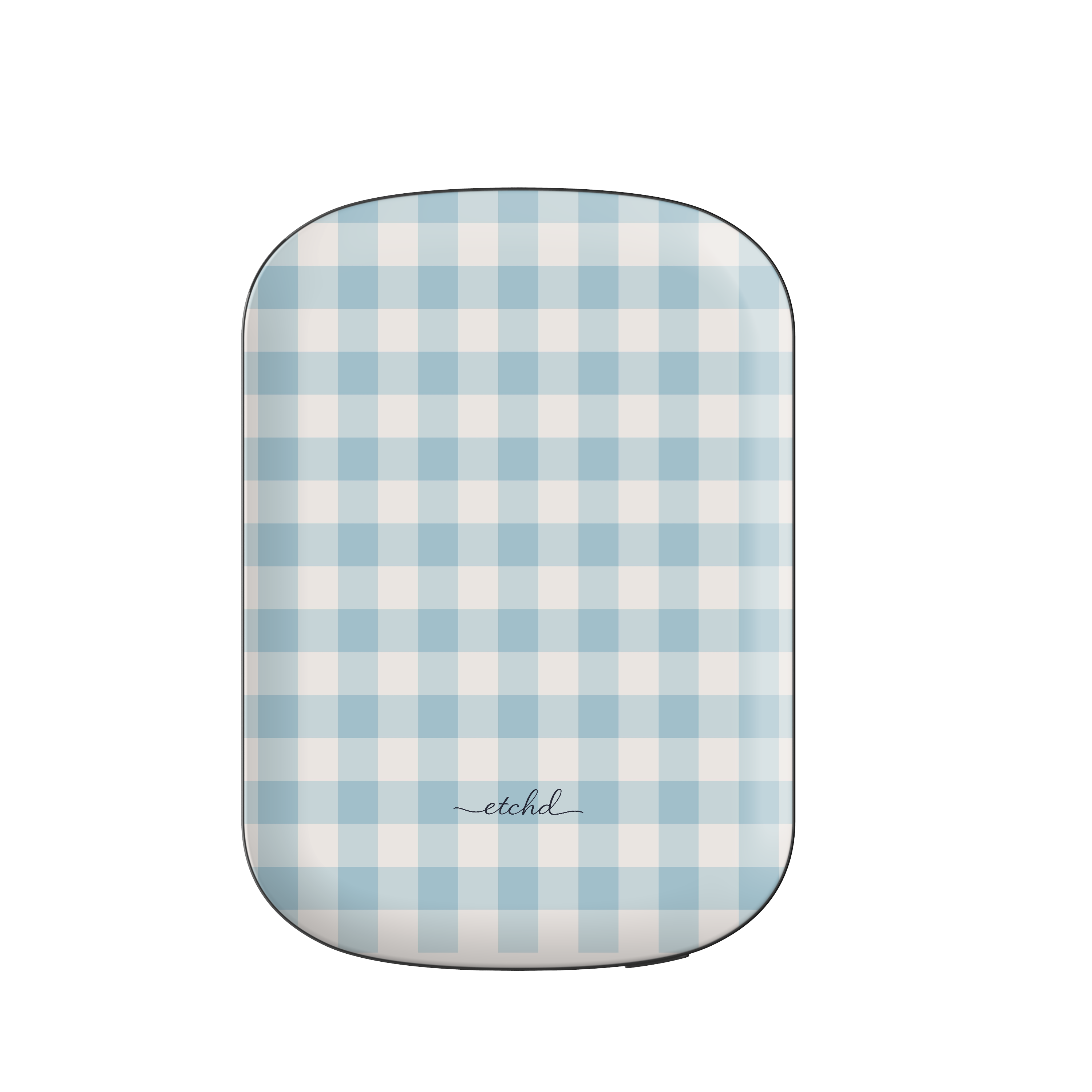Cornflower Gingham Magnetic Powerbank by etchd