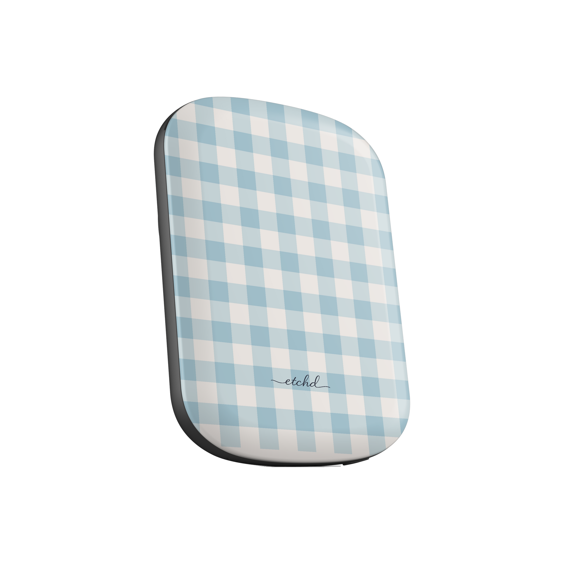 Cornflower Gingham Magnetic Powerbank by etchd, view 2