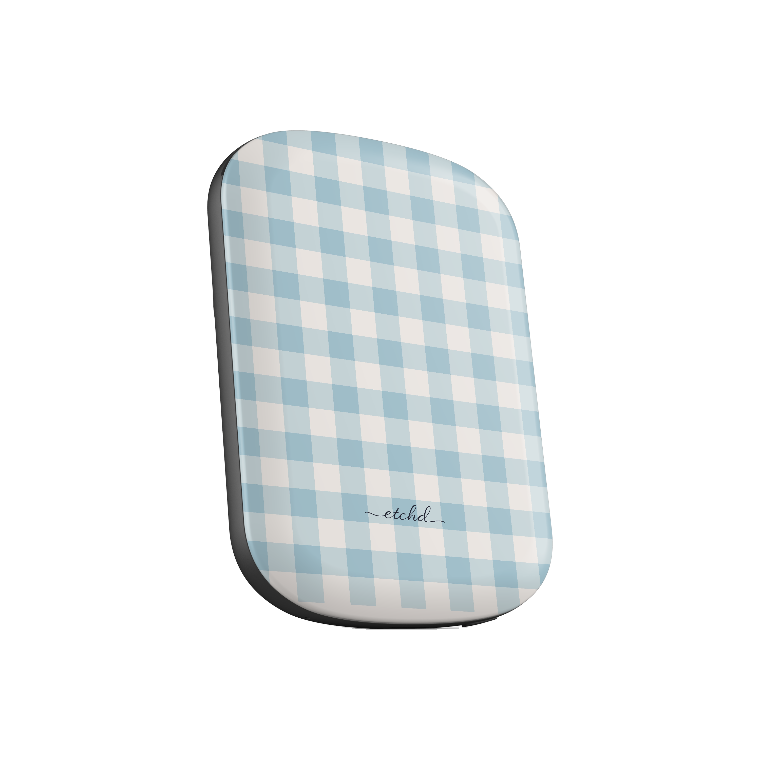 Cornflower Gingham Magnetic Powerbank by etchd, view 2