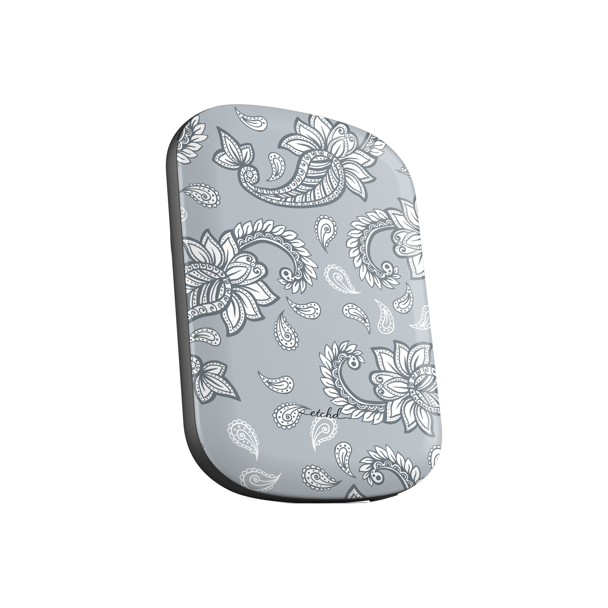 Dusty Blue Paisley Magnetic Powerbank by etchd, view 2