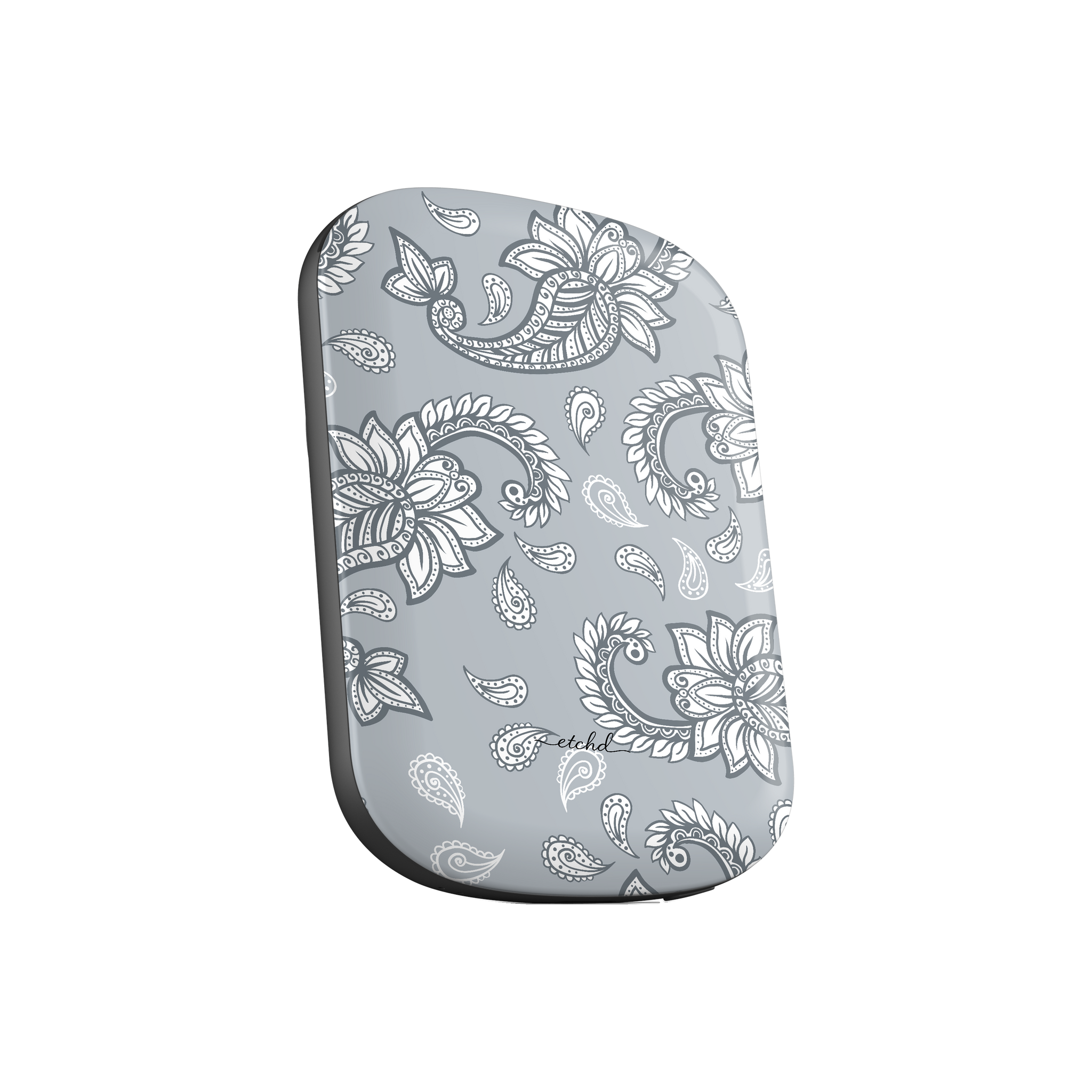 Dusty Blue Paisley Magnetic Powerbank by etchd, view 2