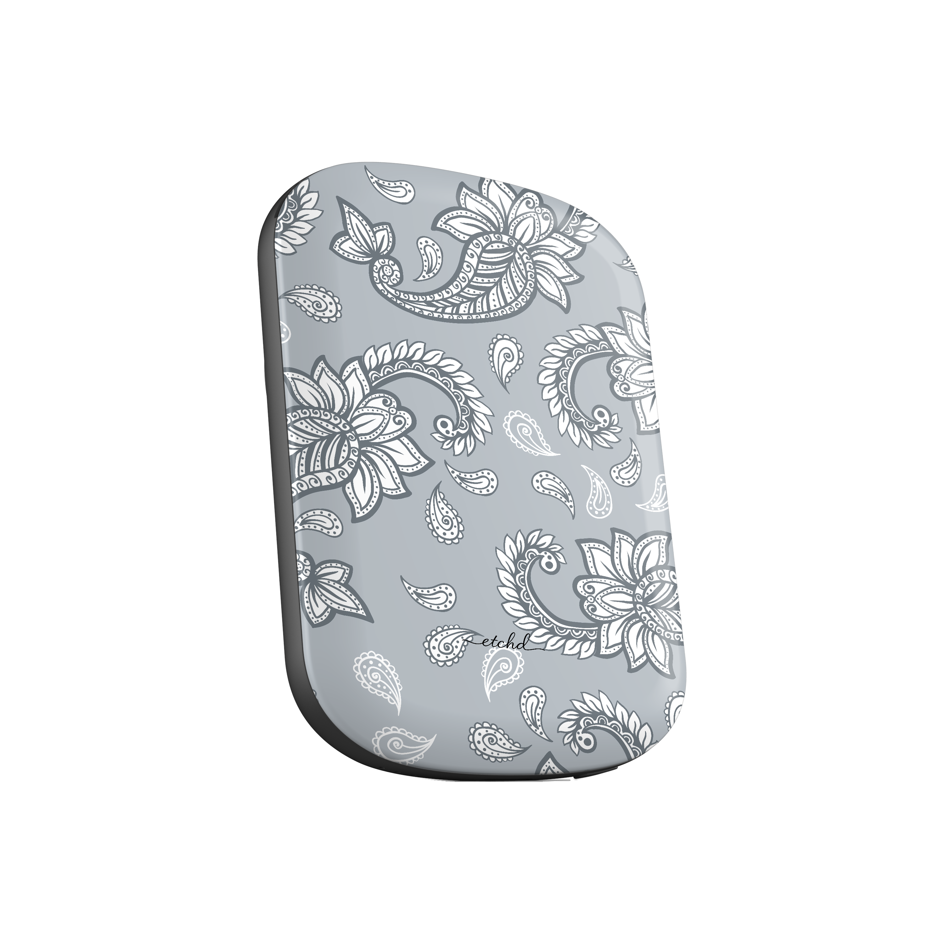 Dusty Blue Paisley Magnetic Powerbank by etchd, view 2