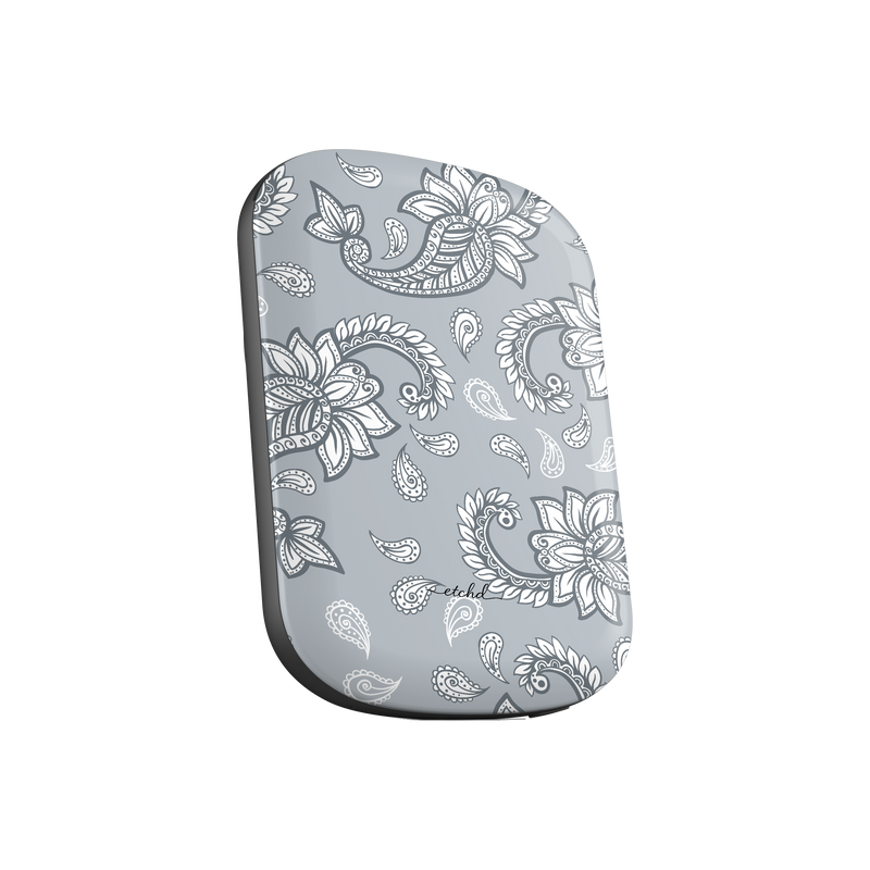 Dusty Blue Paisley Magnetic Powerbank by etchd, view 2