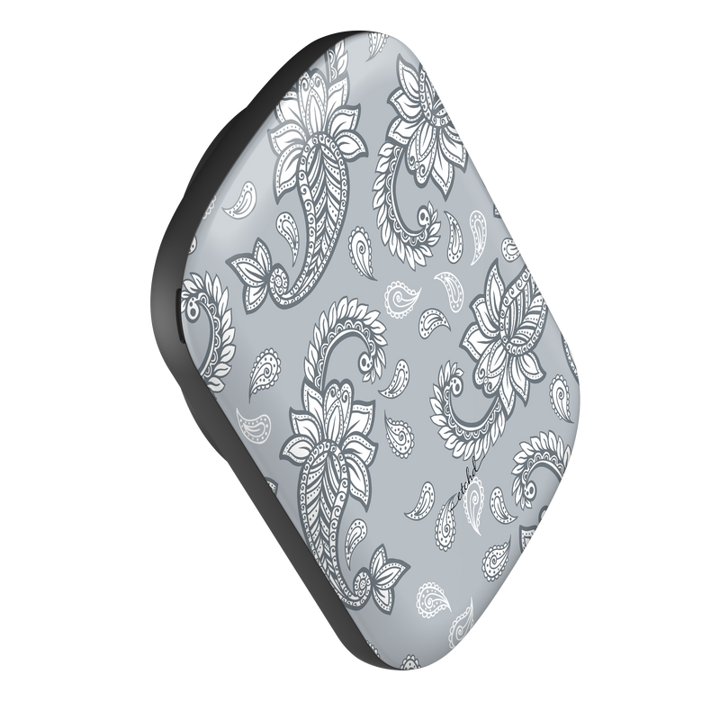 Dusty Blue Paisley Magnetic Powerbank by etchd, view 4