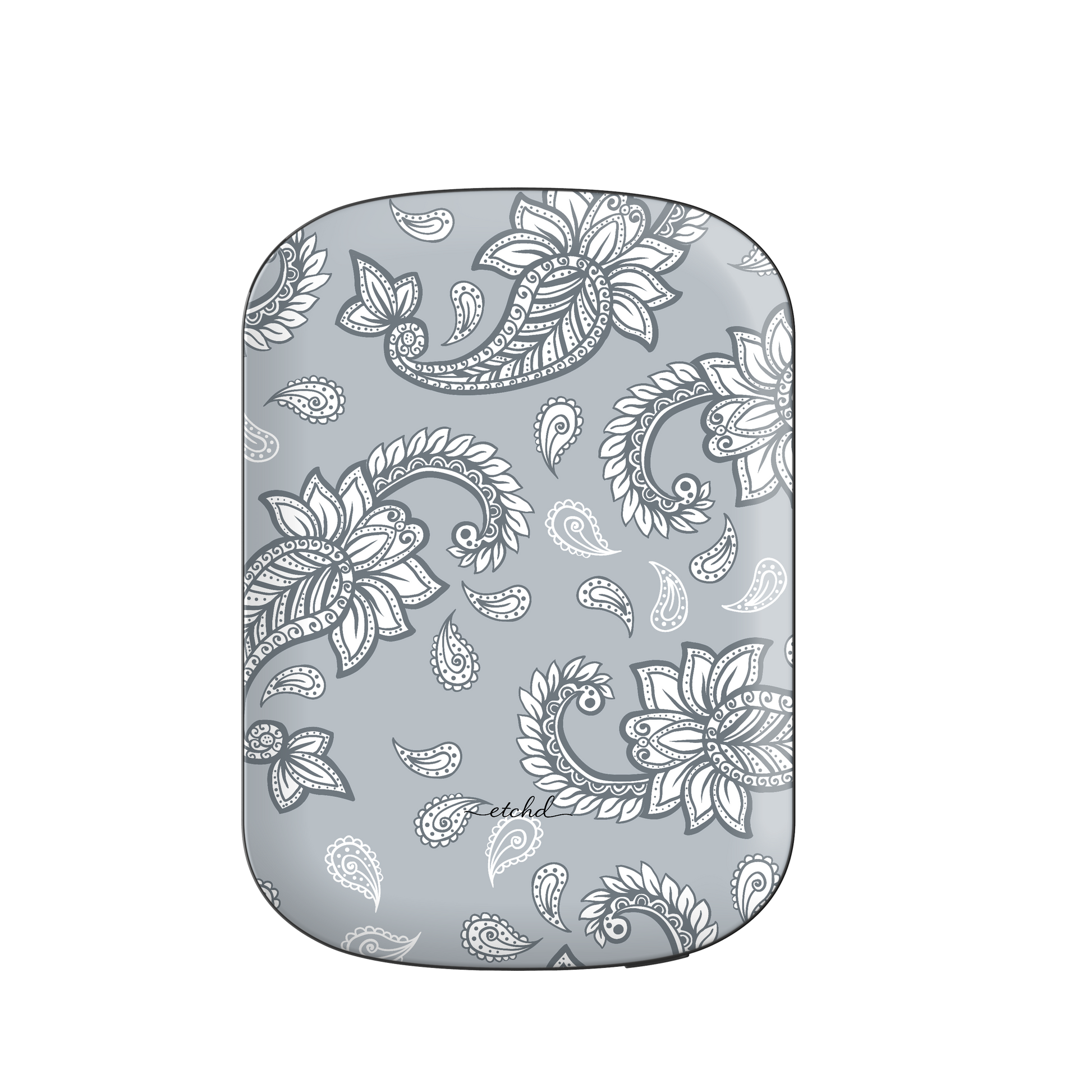 Dusty Blue Paisley Magnetic Powerbank by etchd