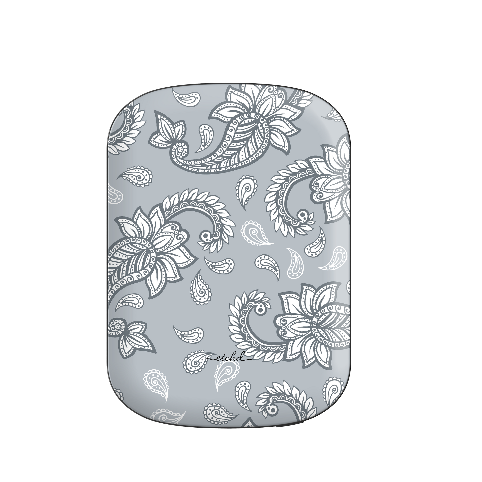 Dusty Blue Paisley Magnetic Powerbank by etchd
