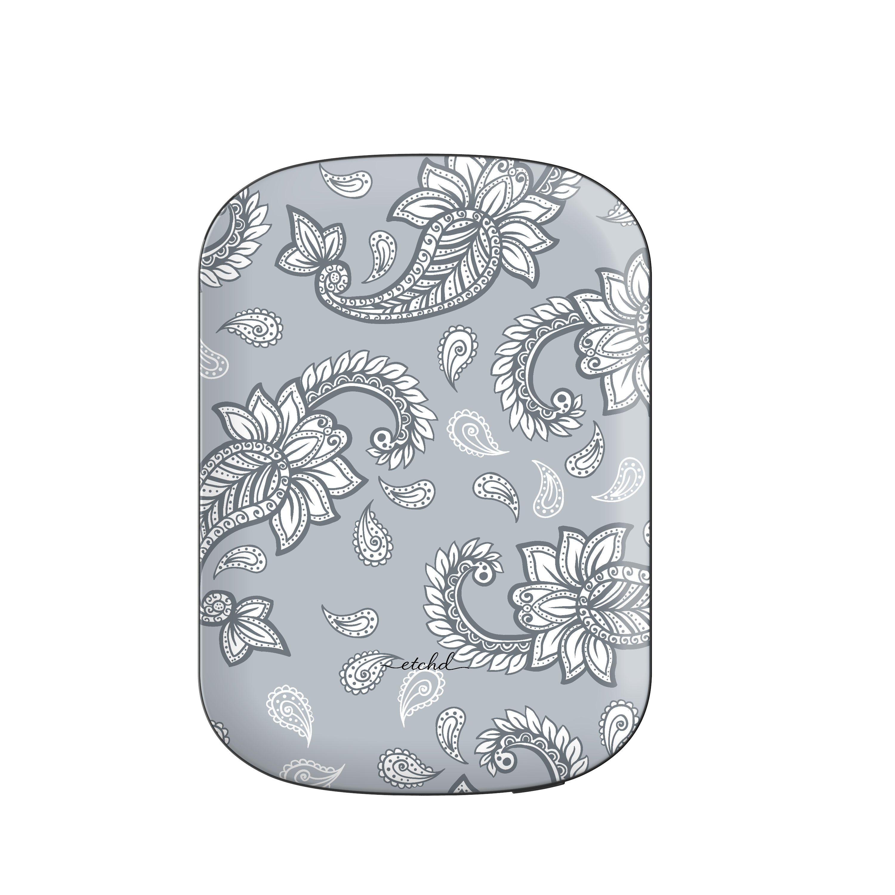 Dusty Blue Paisley Magnetic Powerbank by etchd
