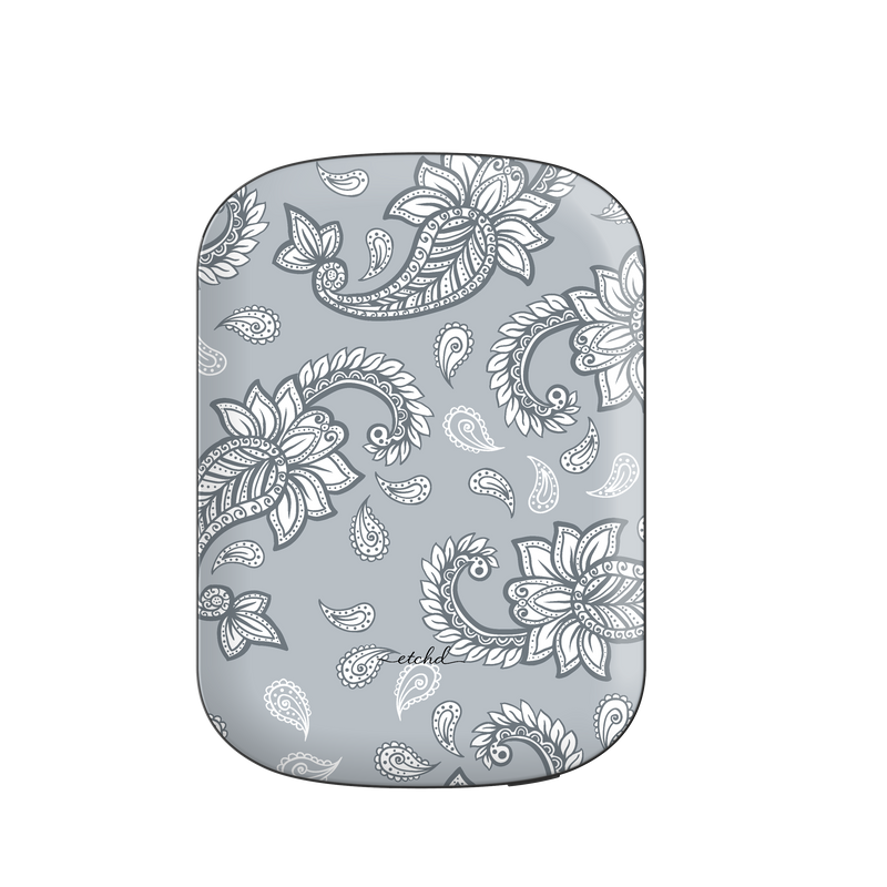 Dusty Blue Paisley Magnetic Powerbank by etchd