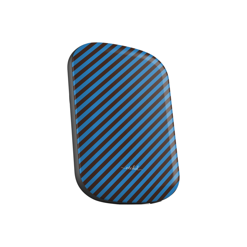Espresso And Cerulean Diagonal Magnetic Powerbank by etchd, view 2