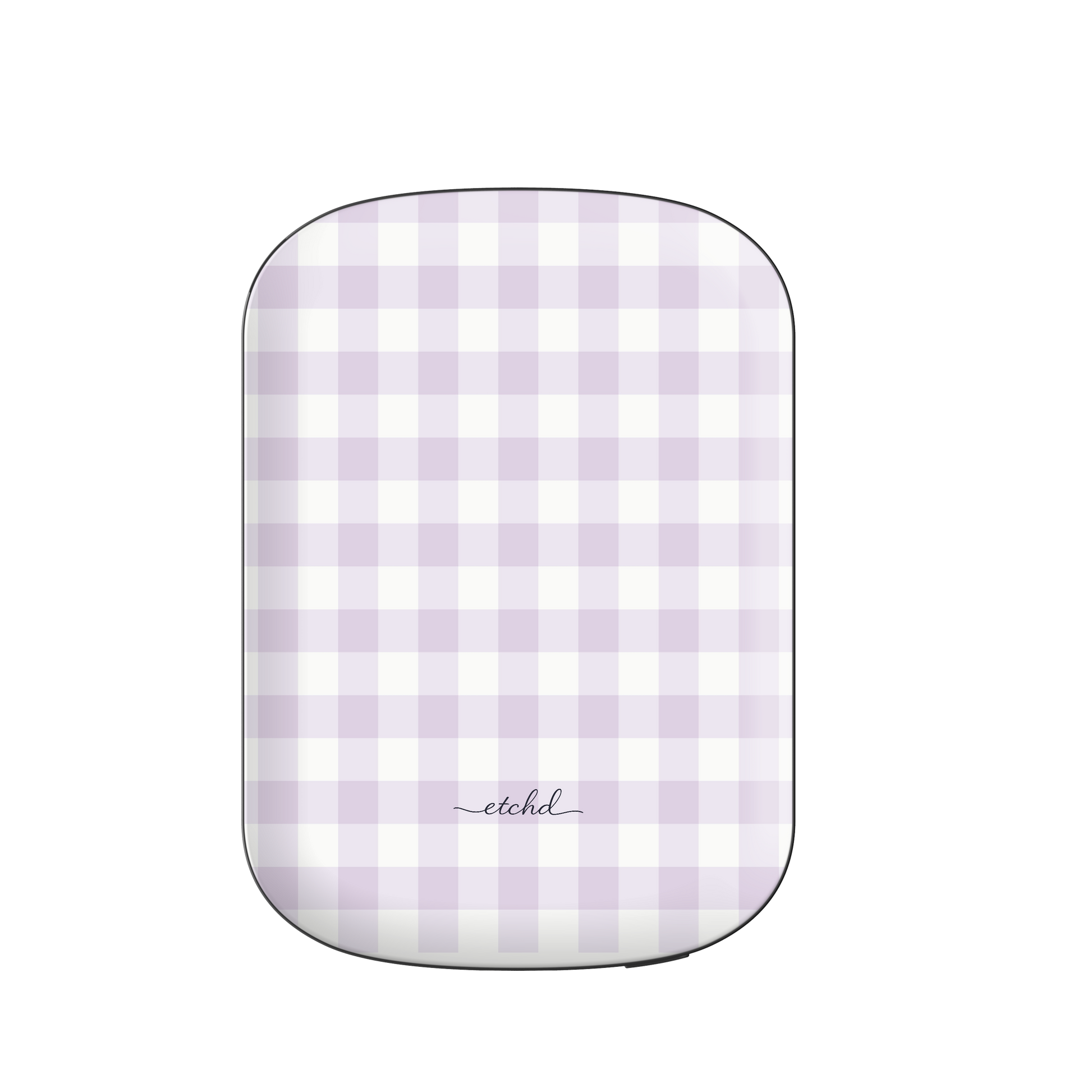 Lilac Gingham Magnetic Powerbank by etchd