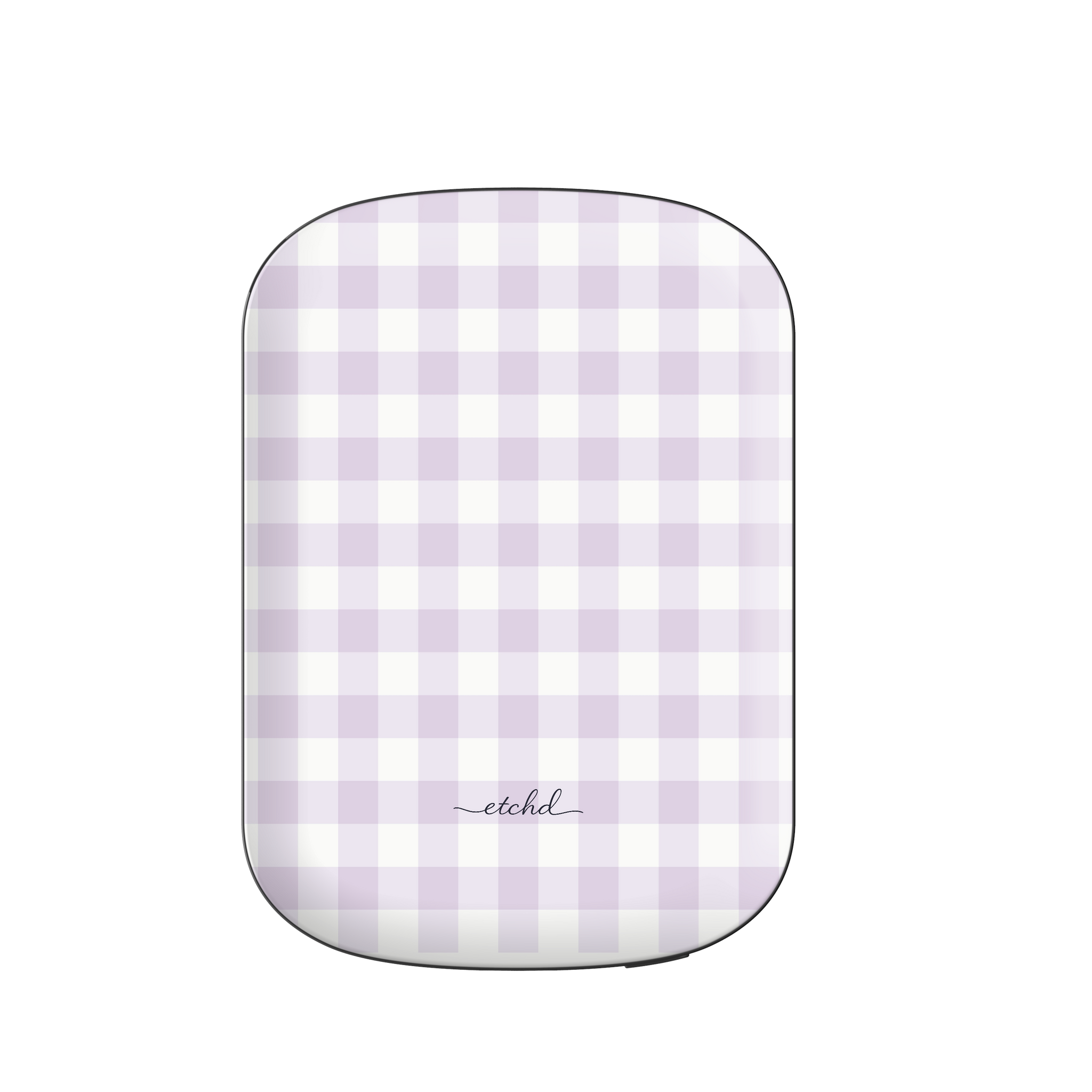 Lilac Gingham Magnetic Powerbank by etchd