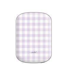 Lilac Gingham Magnetic Powerbank by etchd