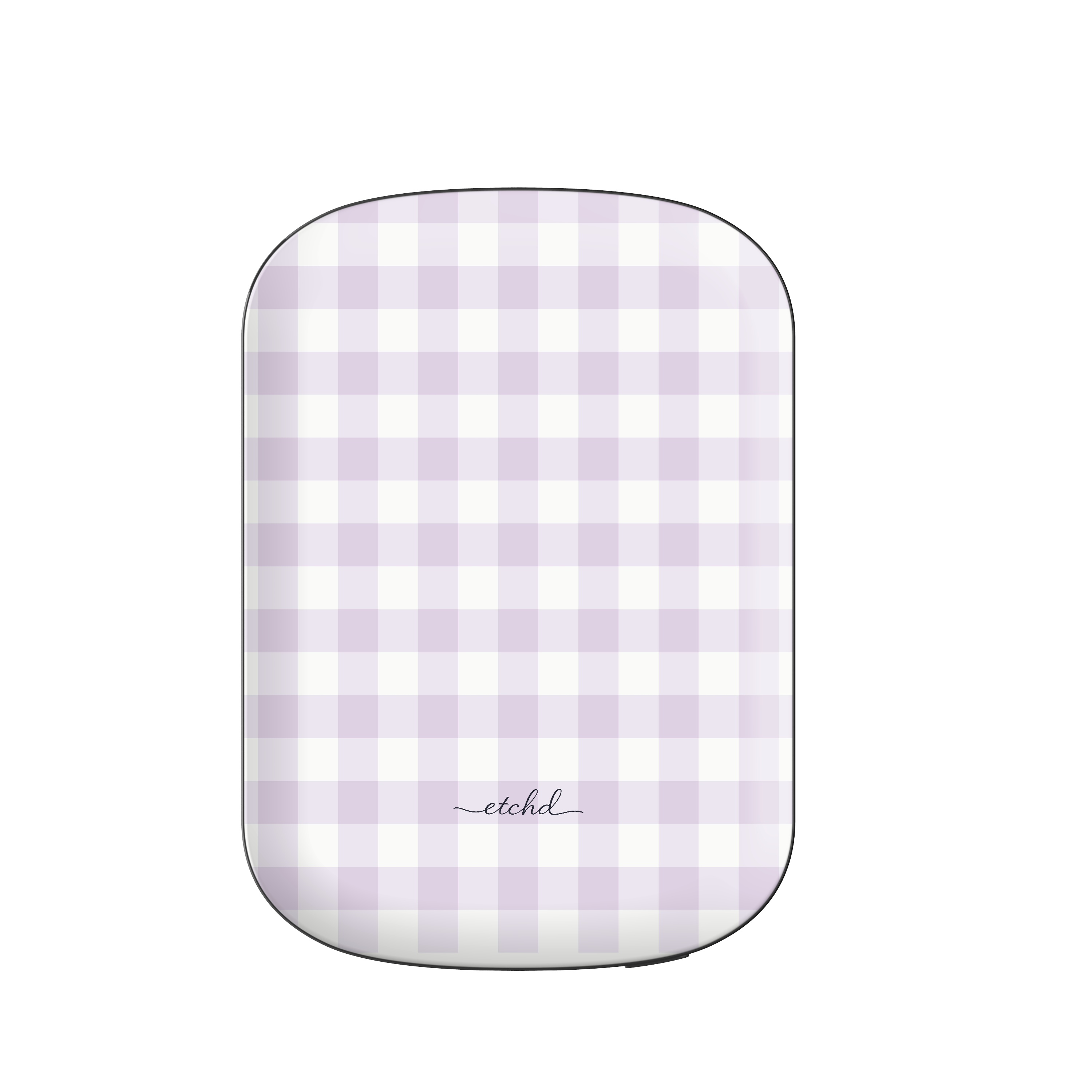 Lilac Gingham Magnetic Powerbank by etchd
