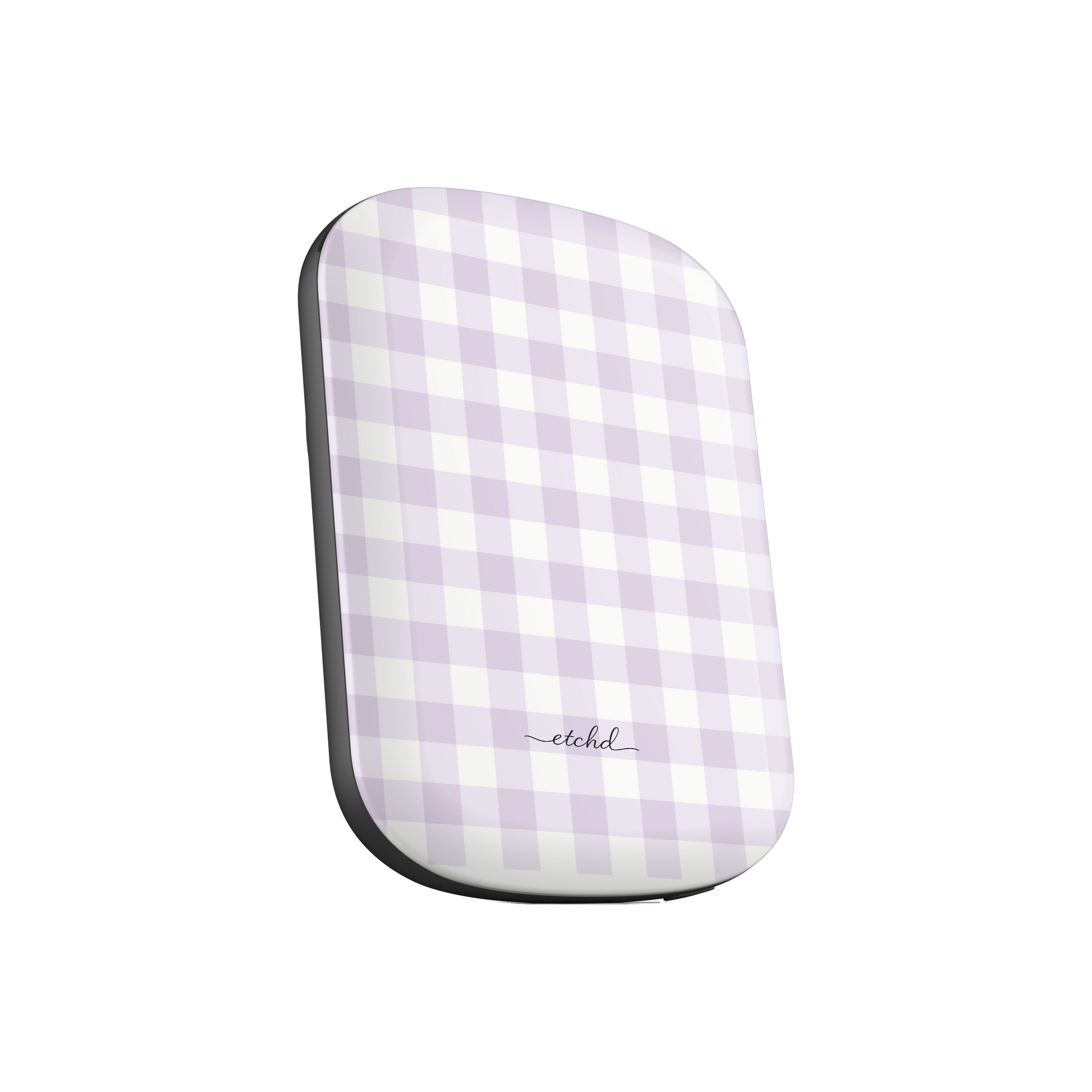 Lilac Gingham Magnetic Powerbank by etchd, view 3
