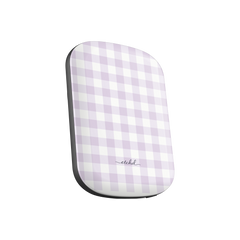 Lilac Gingham Magnetic Powerbank by etchd, view 3