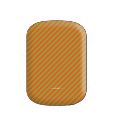 Persimmon And Wasabi Diagonal Magnetic Powerbank by etchd