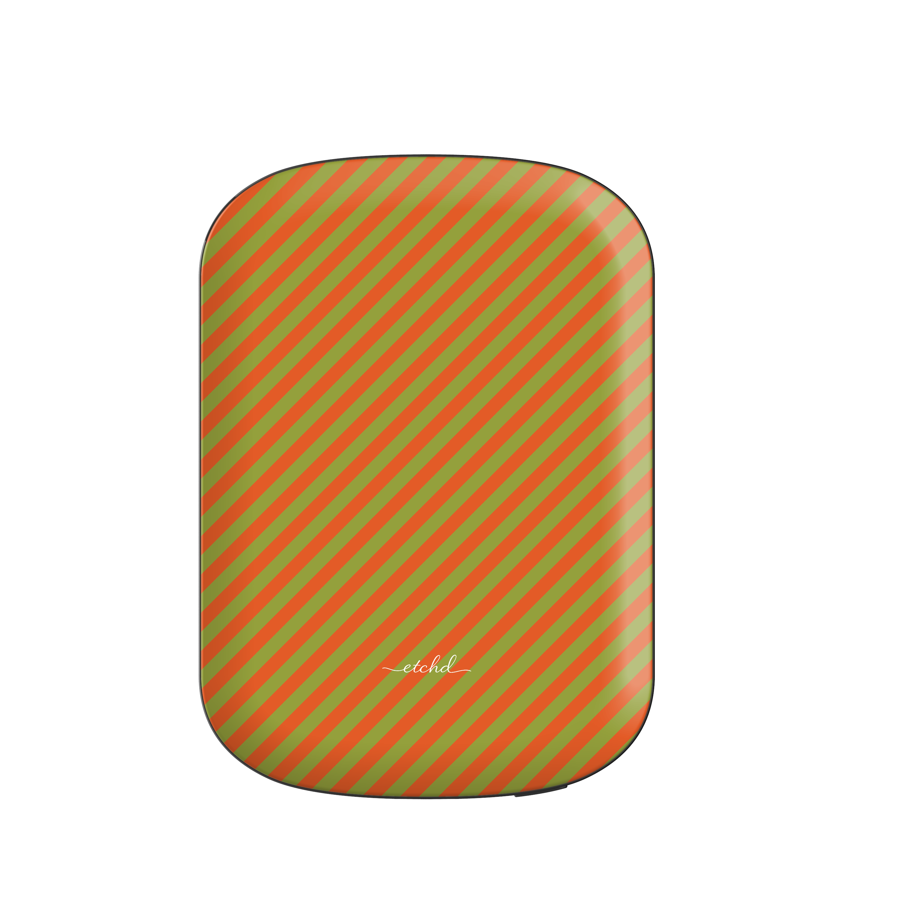Persimmon And Wasabi Diagonal Magnetic Powerbank by etchd