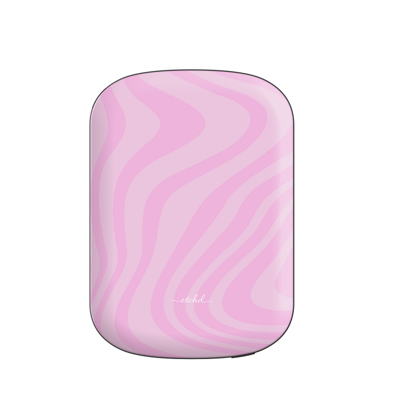 Pink Curved Lines Magnetic Powerbank by etchd