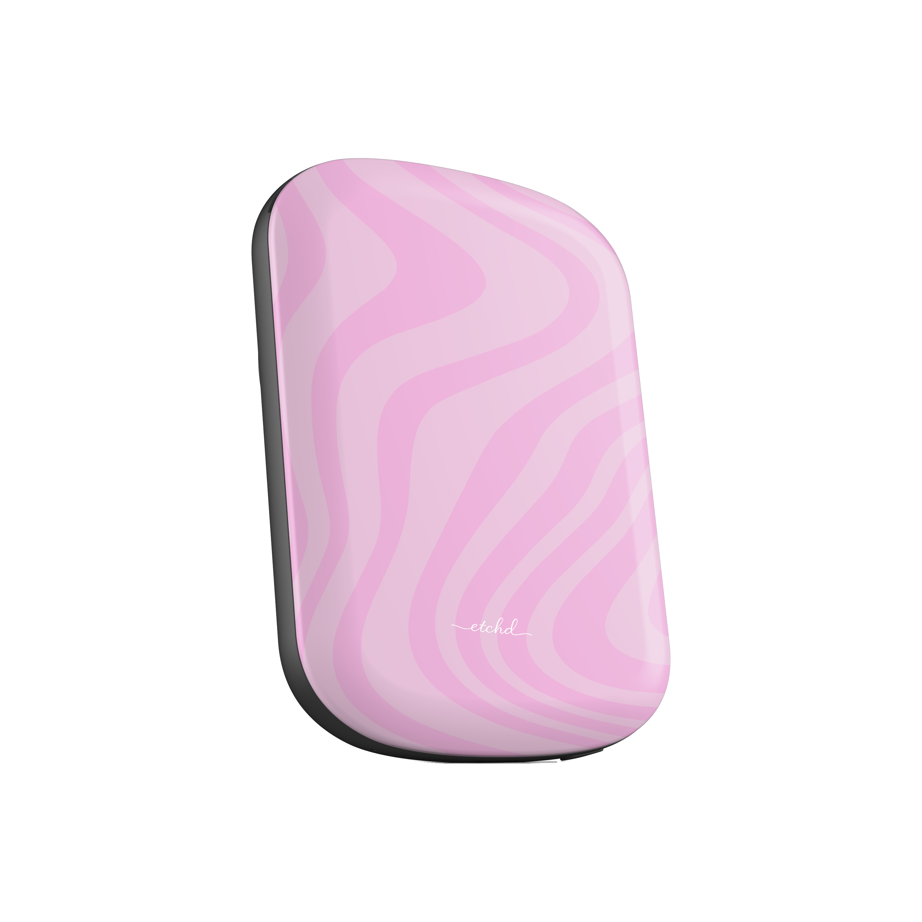 Pink Curved Lines Magnetic Powerbank by etchd, view 2