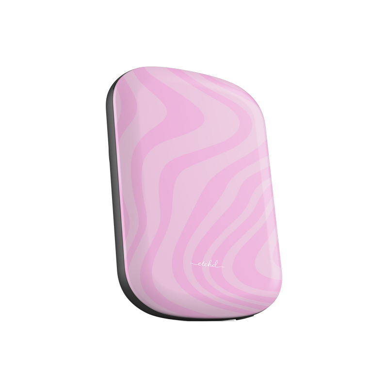 Pink Curved Lines Magnetic Powerbank by etchd, view 2