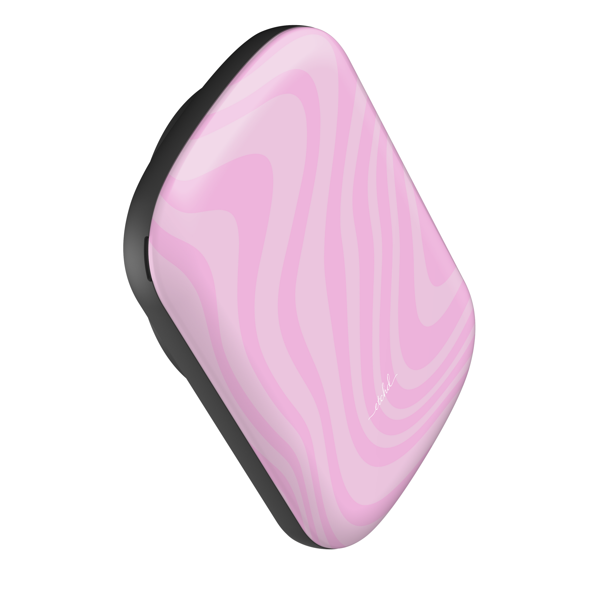 Pink Curved Lines Magnetic Powerbank by etchd, view 3