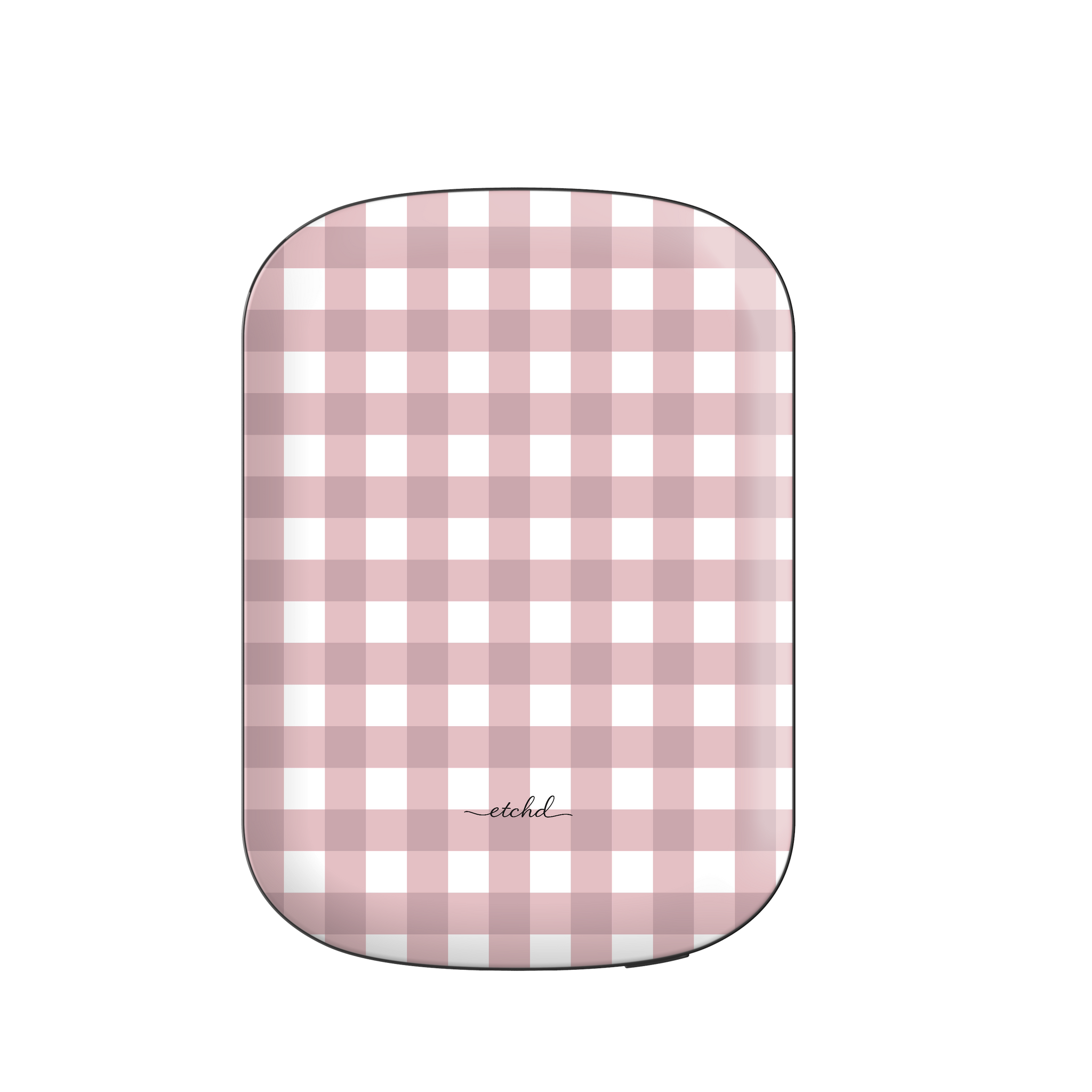 Pink Gingham Magnetic Powerbank by etchd