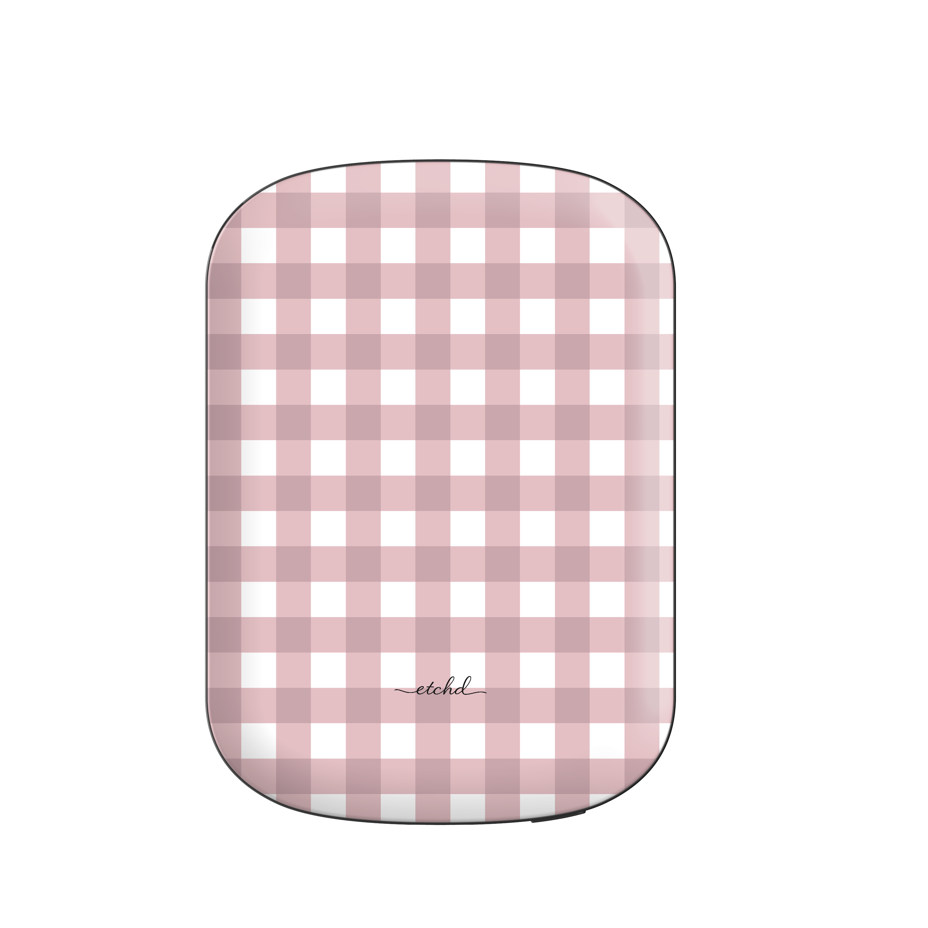 Pink Gingham Magnetic Powerbank by etchd