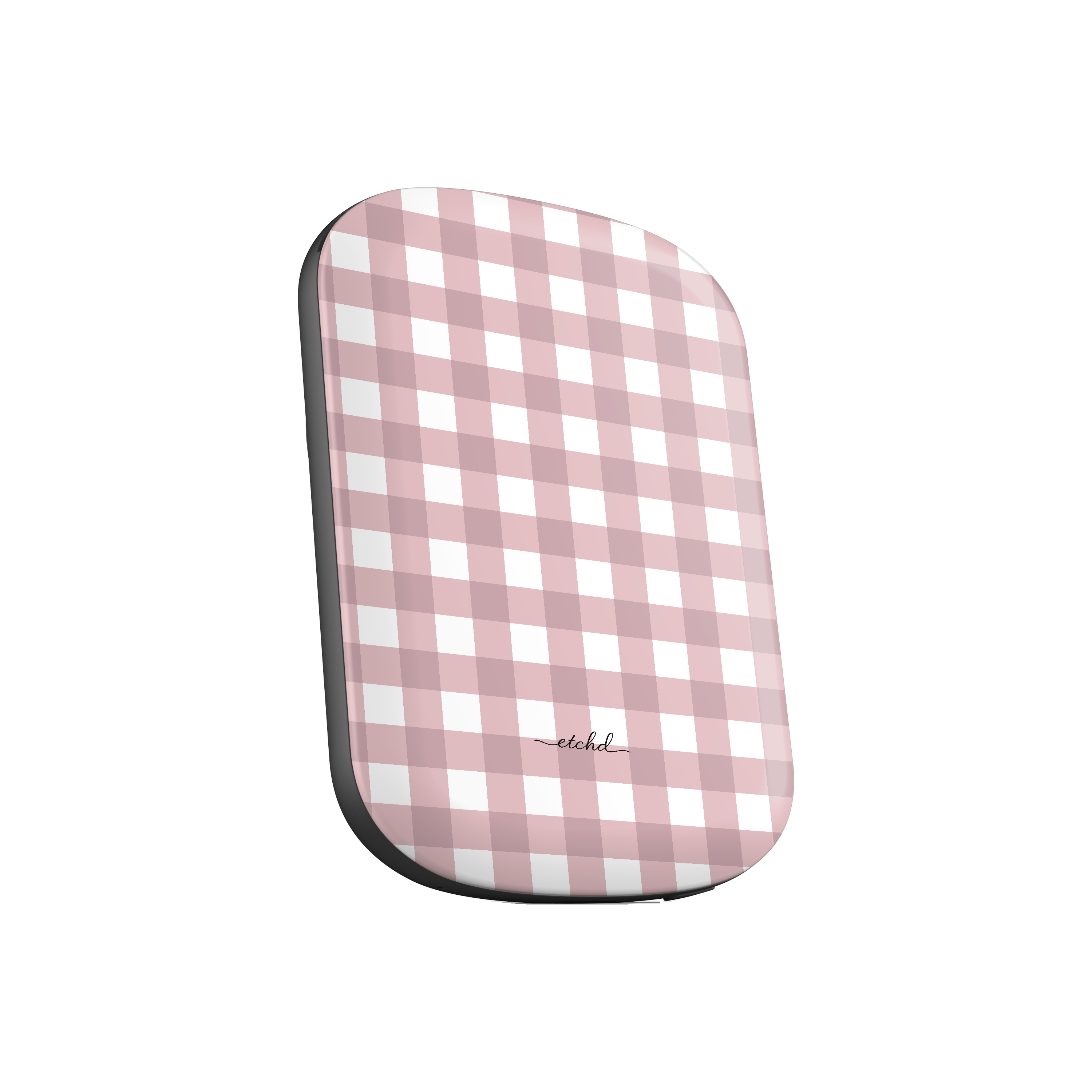 Pink Gingham Magnetic Powerbank by etchd, view 2