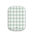 Sage & White Gingham Batería externa magnética