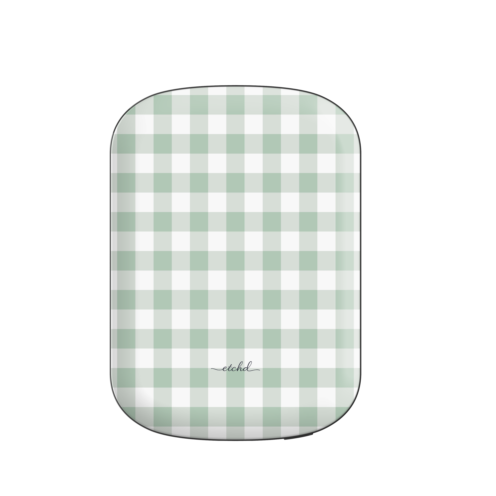 Sage Gingham Magnetic Powerbank by etchd
