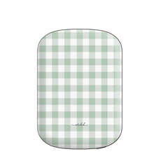 Sage Gingham Magnetic Powerbank by etchd