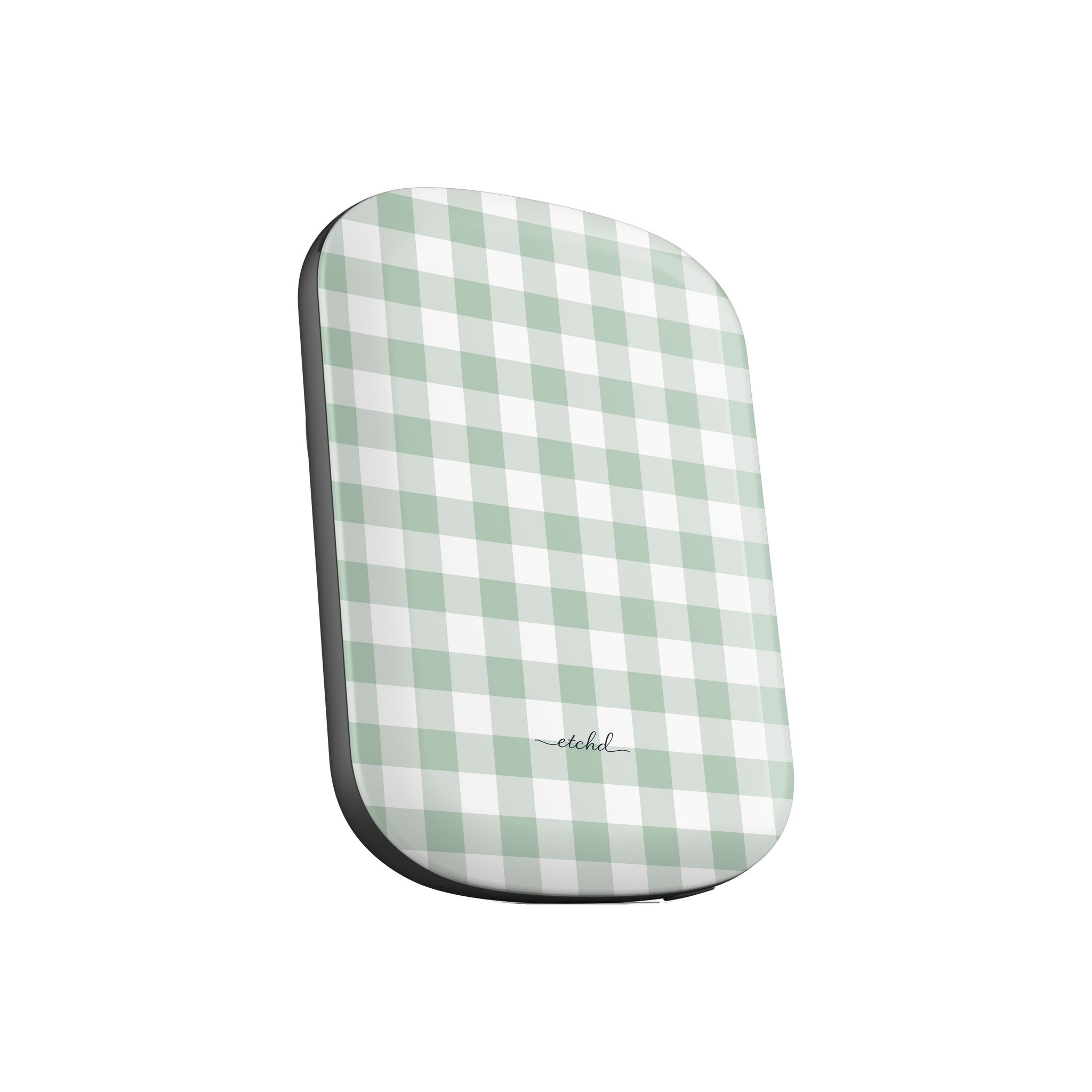 Sage Gingham Magnetic Powerbank by etchd, view 3