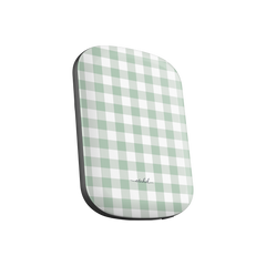 Sage Gingham Magnetic Powerbank by etchd, view 3