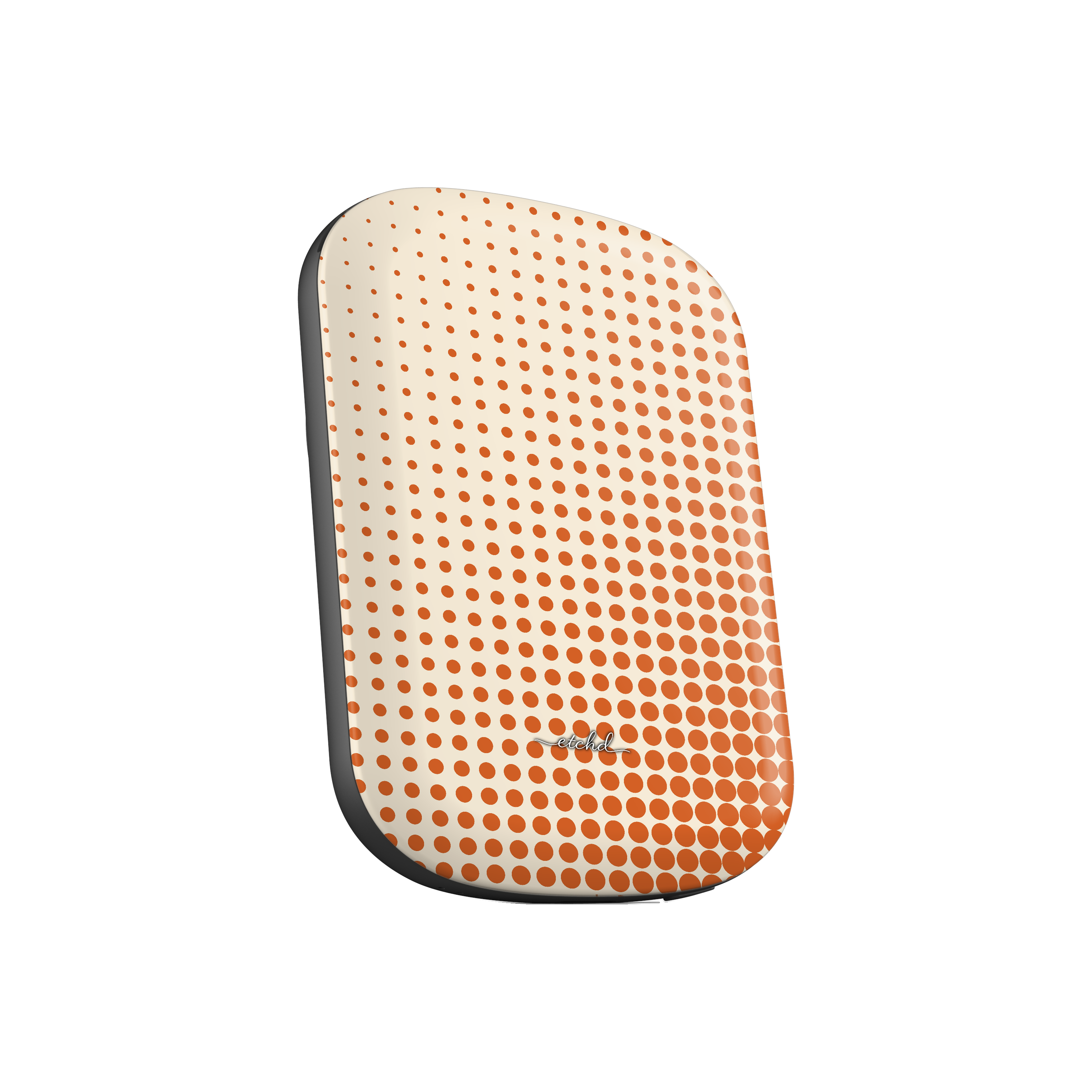 Tangerine Halftone Magnetic Powerbank by etchd, view 2