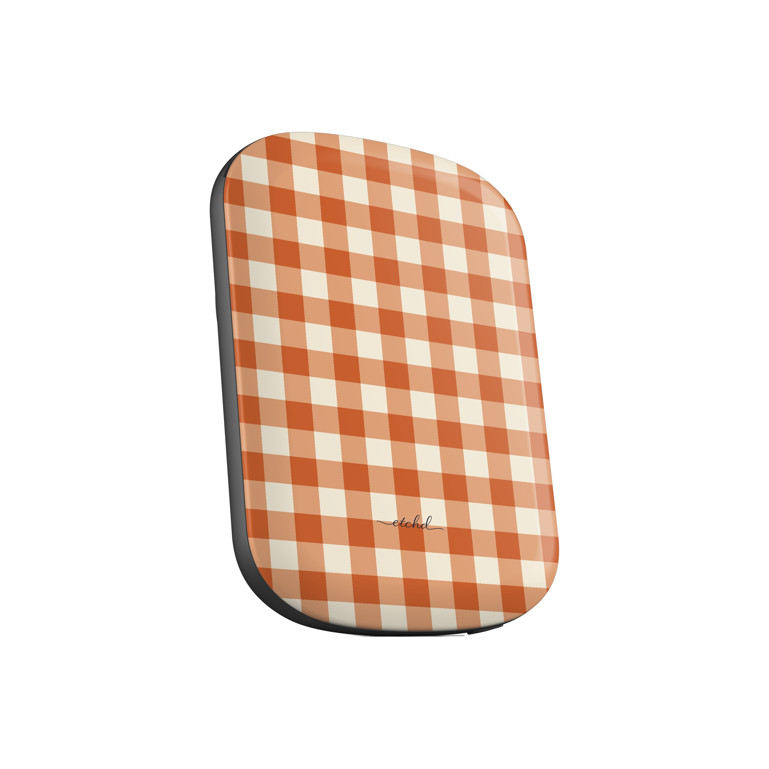 Terracotta Gingham Magnetic Powerbank by etchd, view 2