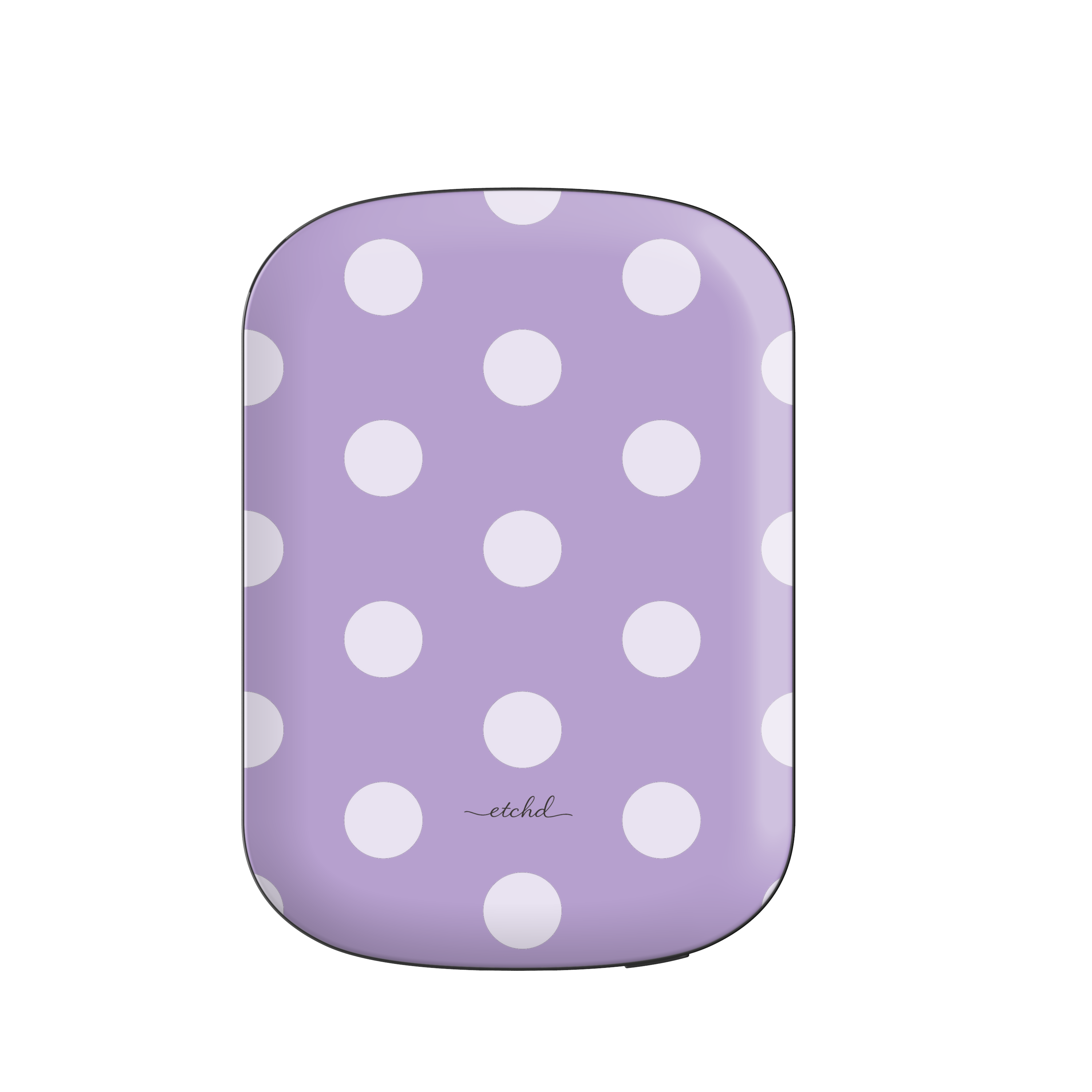 Cream & Lilac Polka Dot Magnetic Powerbank by etchd