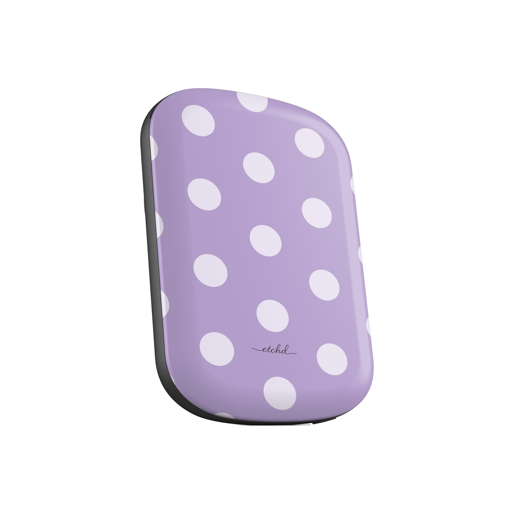Cream & Lilac Polka Dot Magnetic Powerbank by etchd, view 2