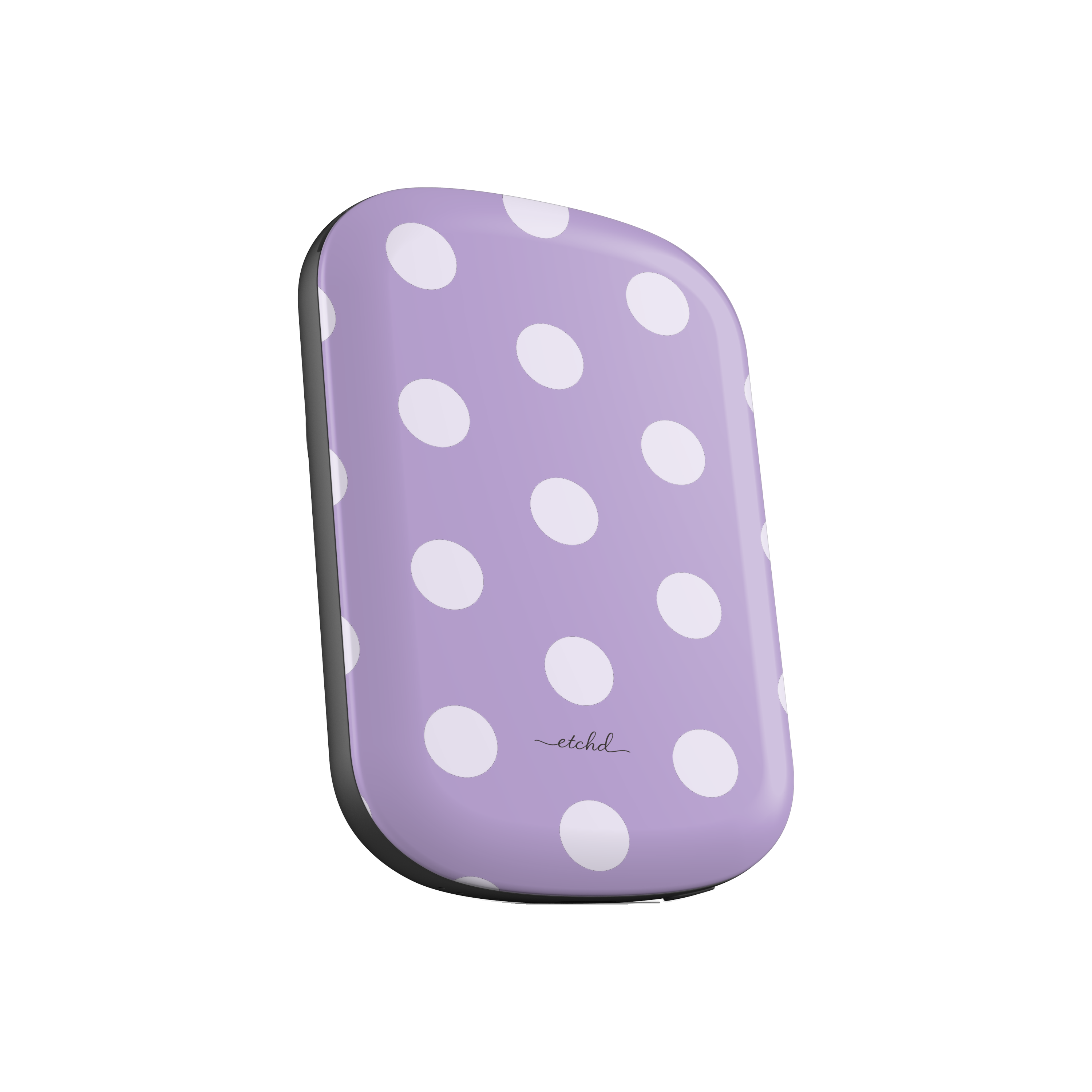 Cream & Lilac Polka Dot Magnetic Powerbank by etchd, view 2