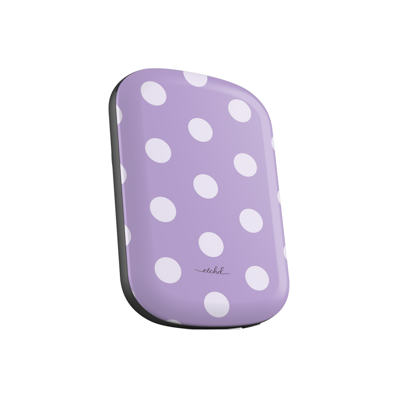 Cream & Lilac Polka Dot Magnetic Powerbank by etchd, view 2