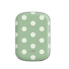 Cream & Sage Polka Dot Magnetic Powerbank by etchd