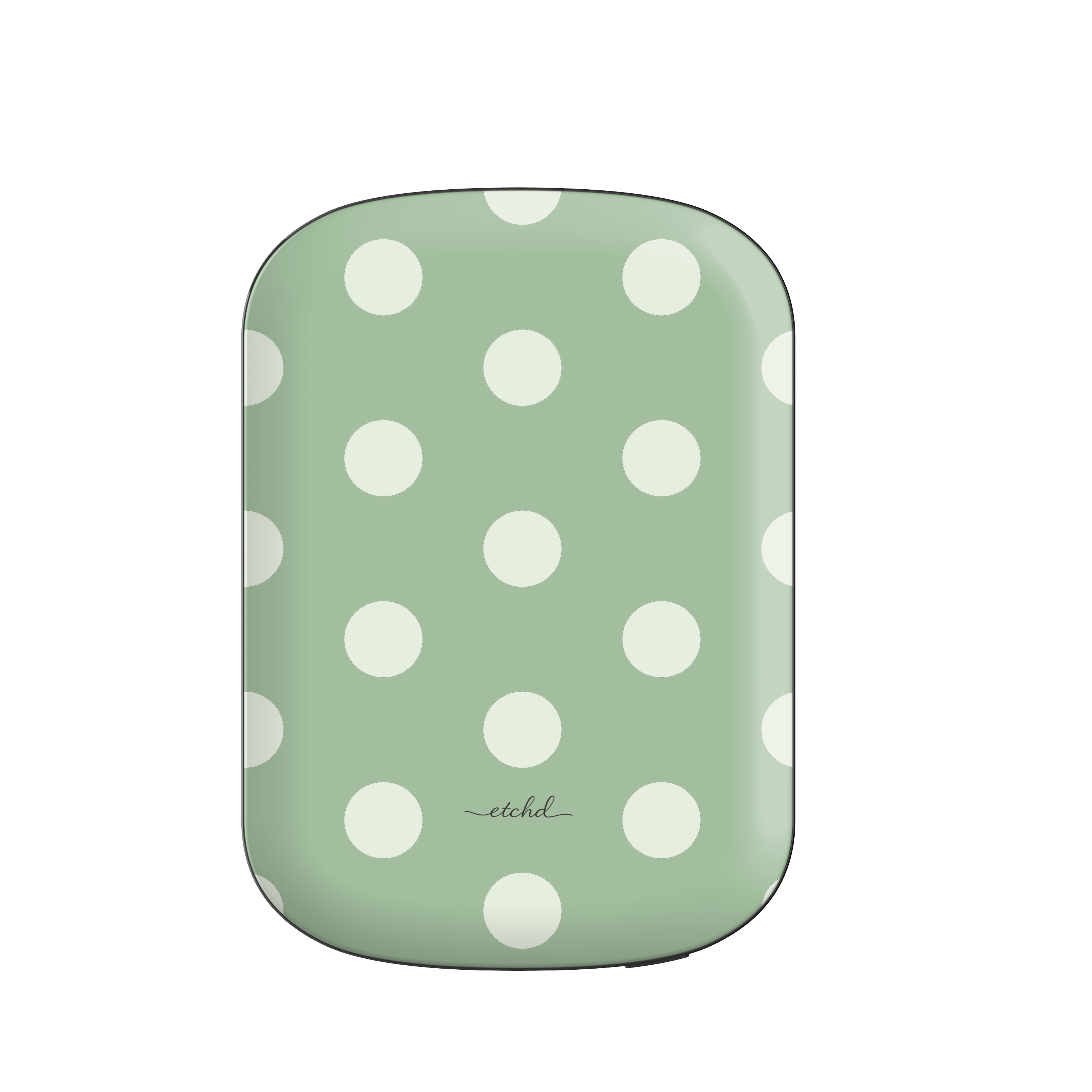 Cream & Sage Polka Dot Magnetic Powerbank by etchd