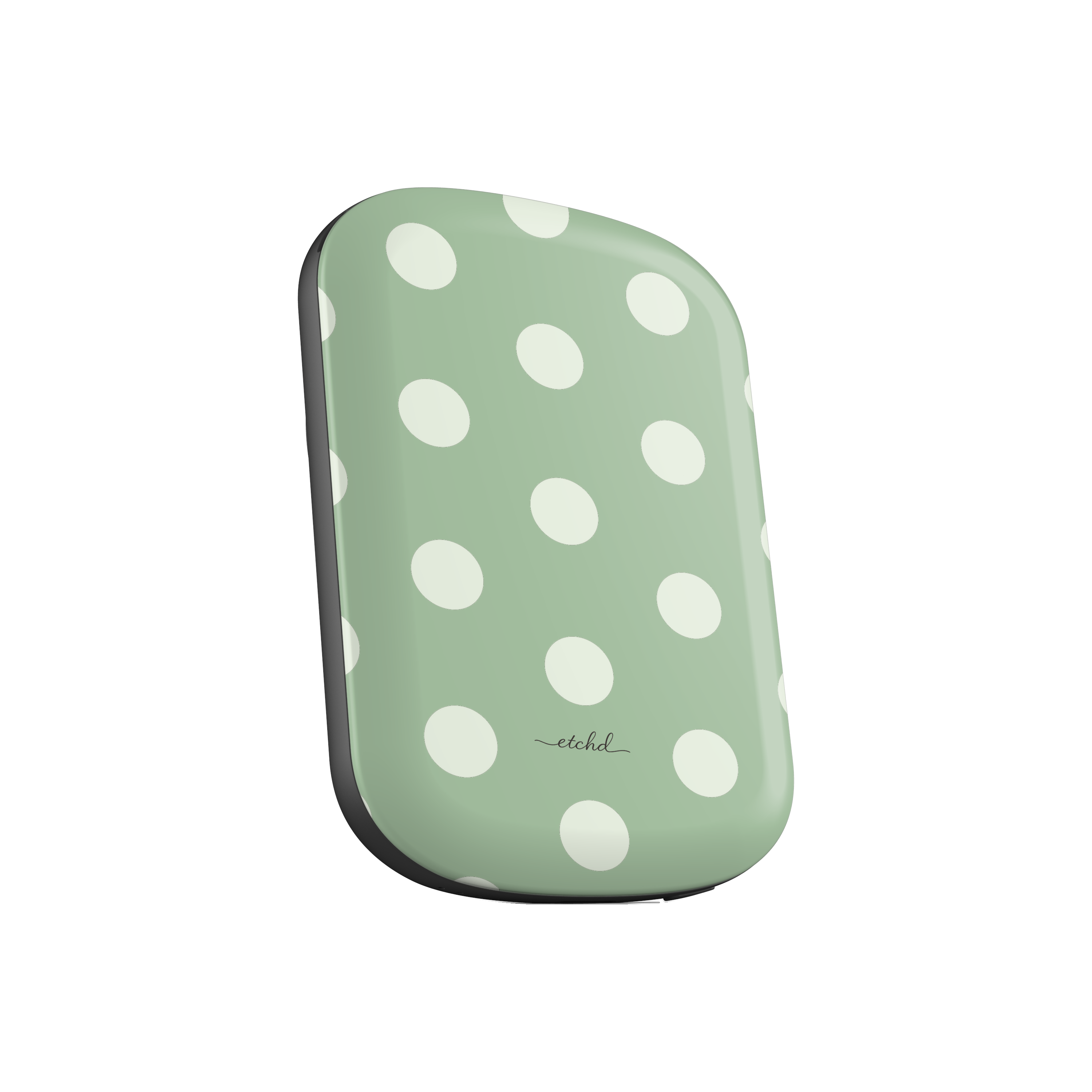Cream & Sage Polka Dot Magnetic Powerbank by etchd, view 2