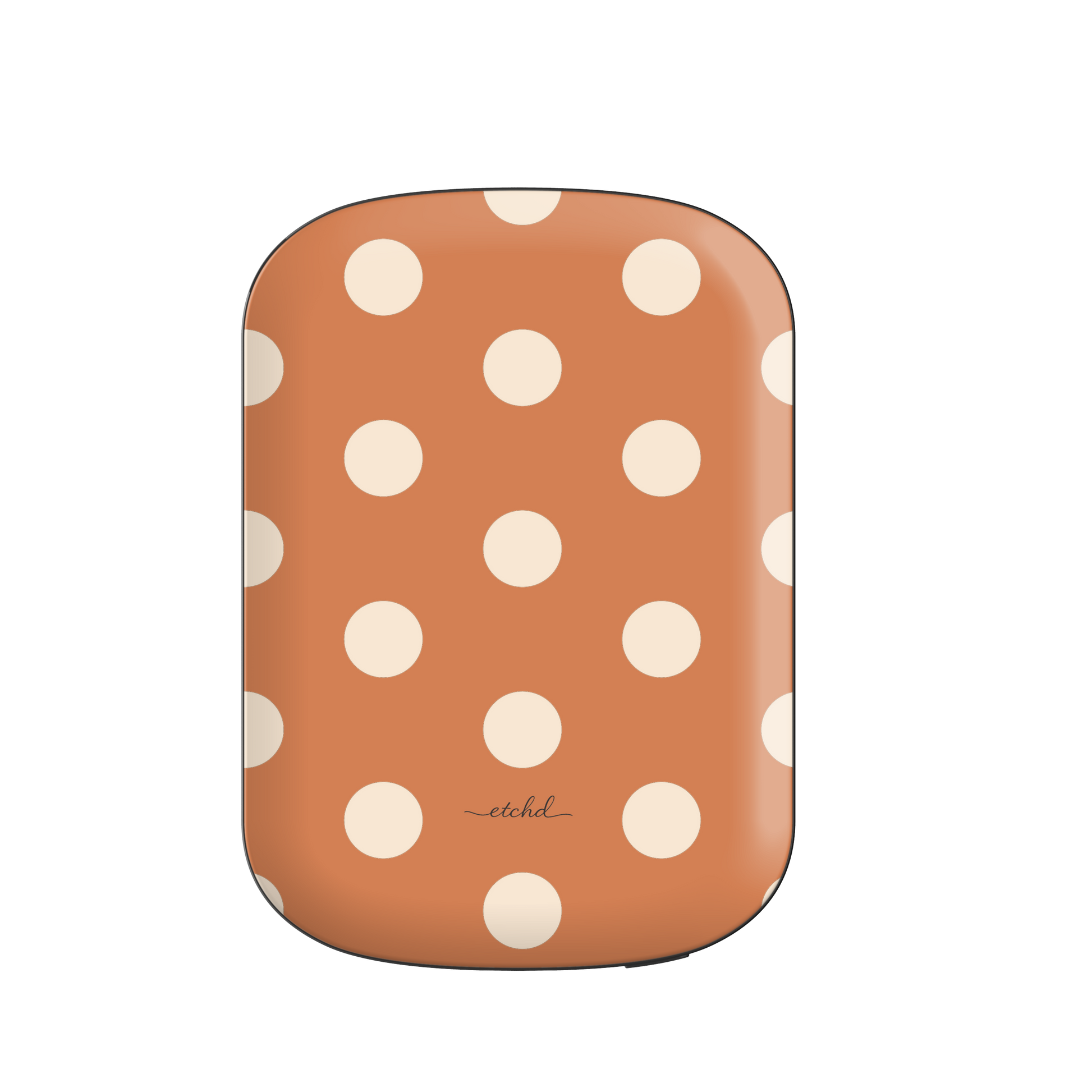 Cream & Terracotta Polka Dot Magnetic Powerbank by etchd