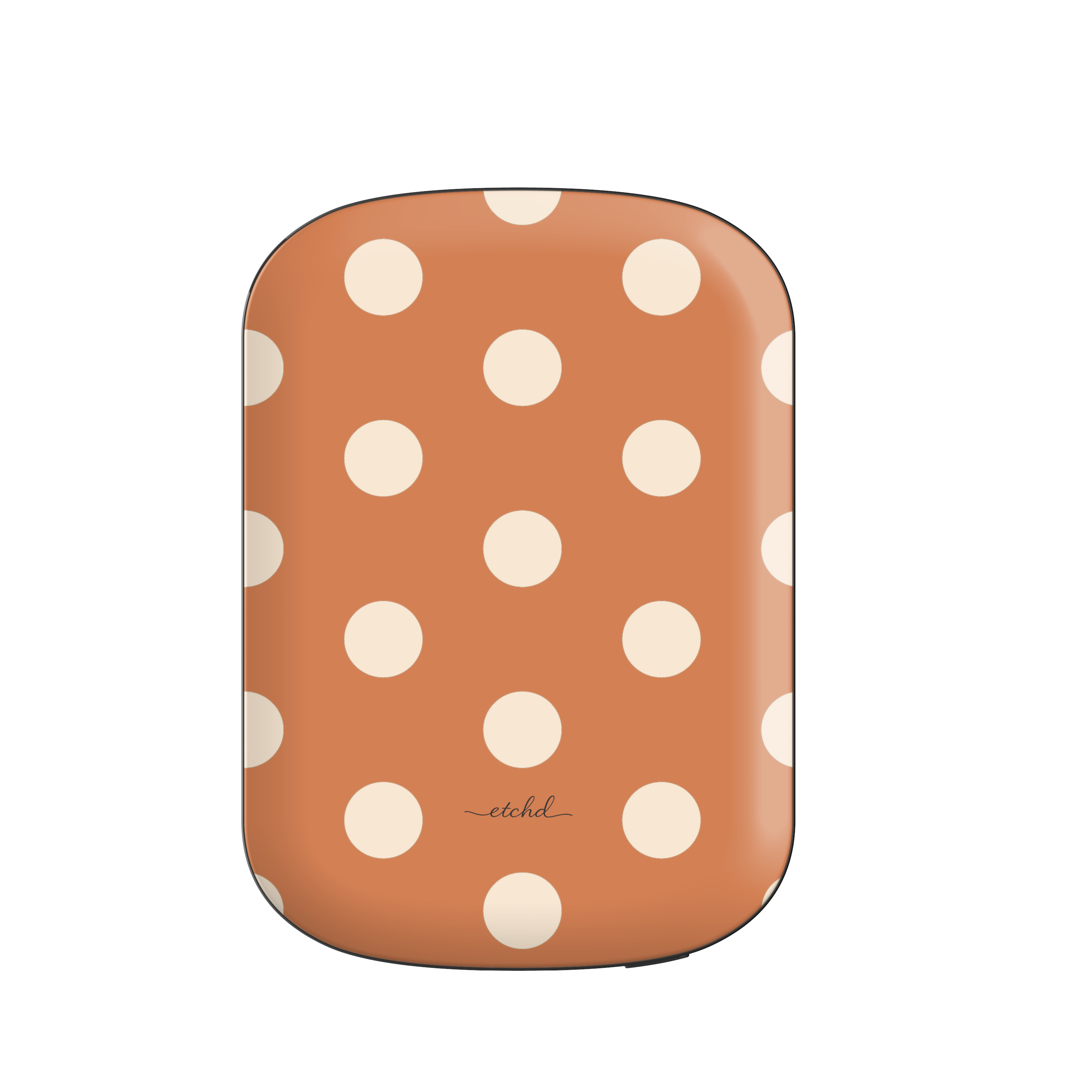 Cream & Terracotta Polka Dot Magnetic Powerbank by etchd
