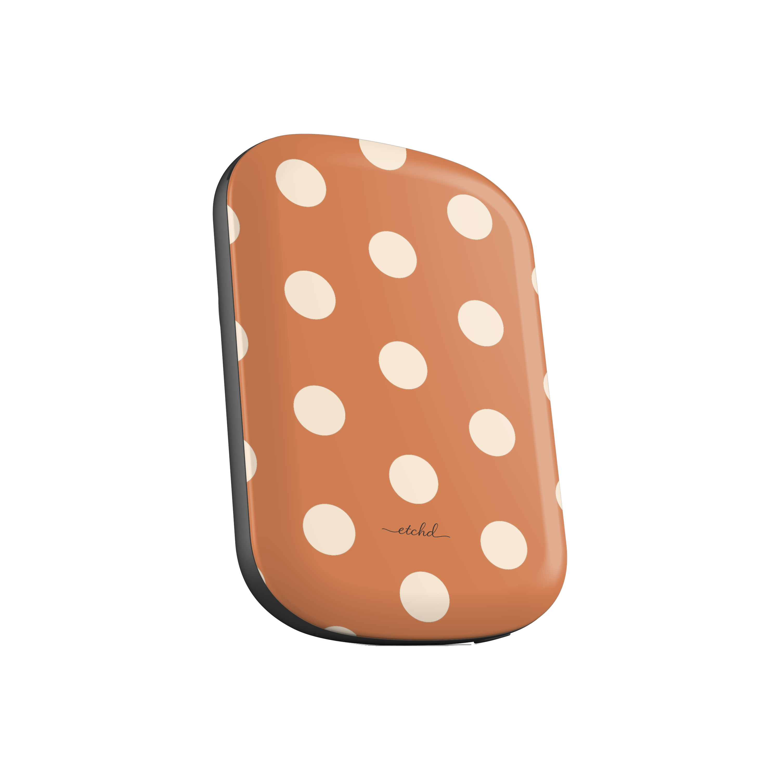 Cream & Terracotta Polka Dot Magnetic Powerbank by etchd, view 2