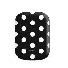 White & Black Polka Dot Magnetic Powerbank by etchd