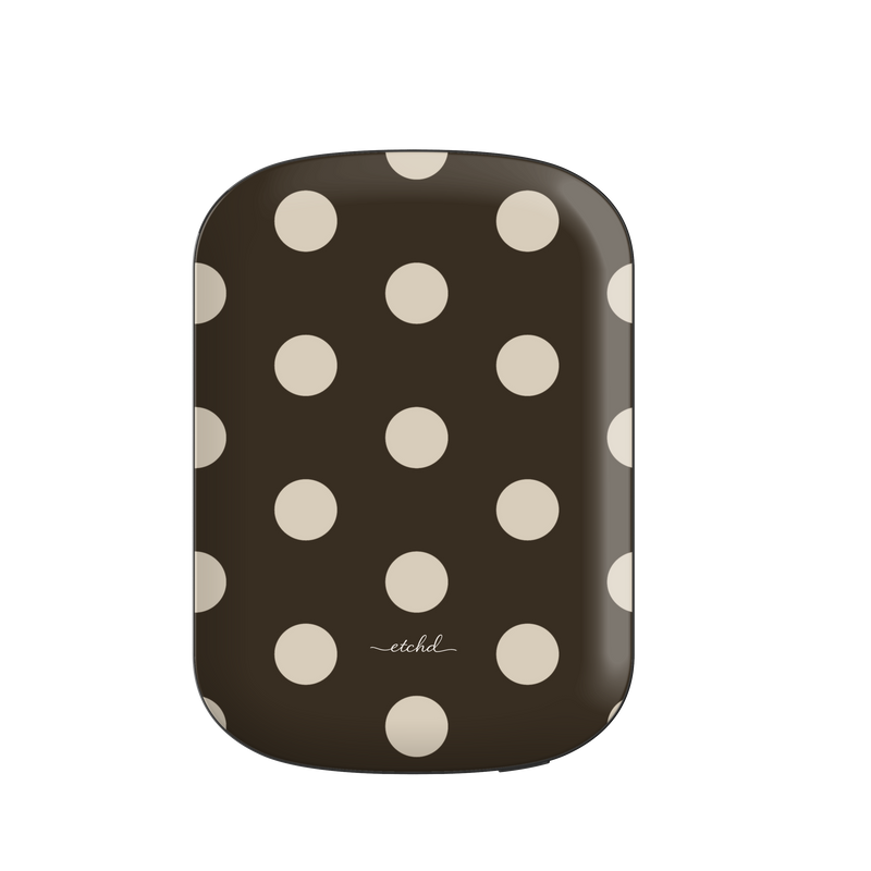 Cream & Brown Polka Dot Magnetic Powerbank by etchd, view 5