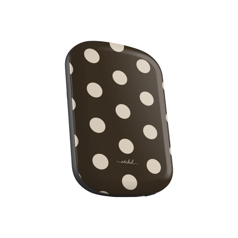 Cream & Brown Polka Dot Magnetic Powerbank by etchd, view 6