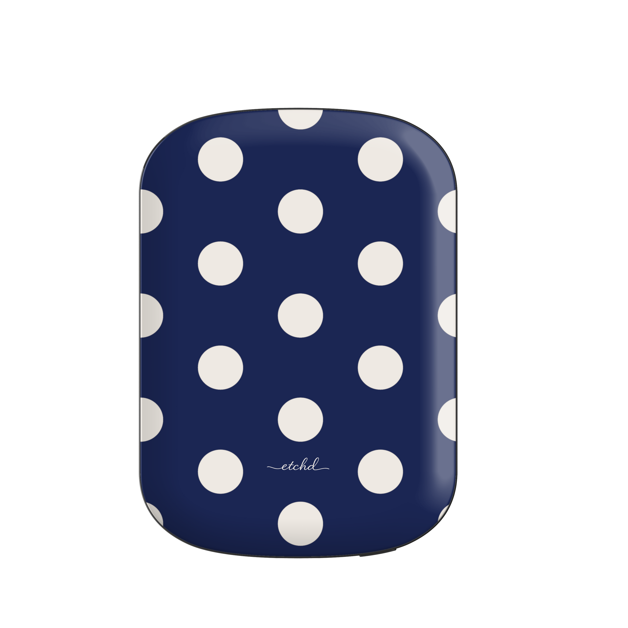 Cream & Navy Polka Dot Magnetic Powerbank by etchd