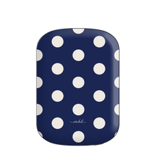 Cream & Navy Polka Dot Magnetic Powerbank by etchd
